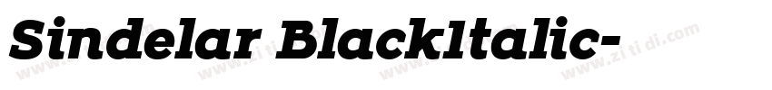 Sindelar BlackItalic字体转换